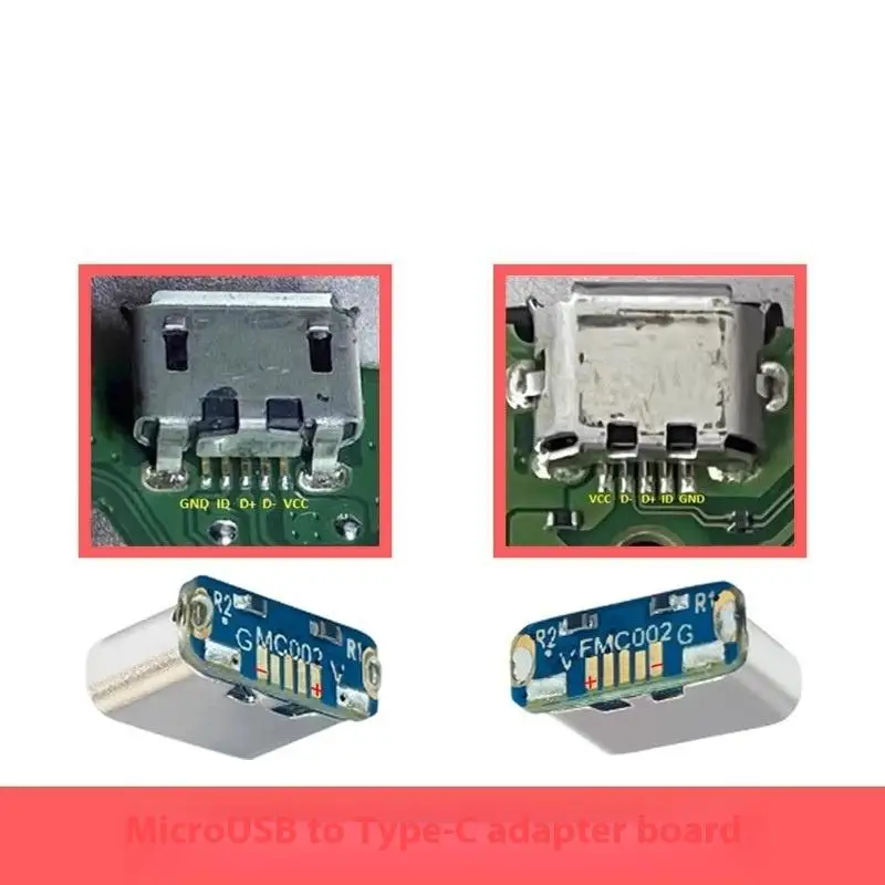 2 Stück Ladeanschluss für PCB-Lötarbeiten, DIY-Reparaturadapter, USB-Anschluss Typ C Buchse, 5-Pin SMD SMT Typ-C Steckverbinder – Detail 5