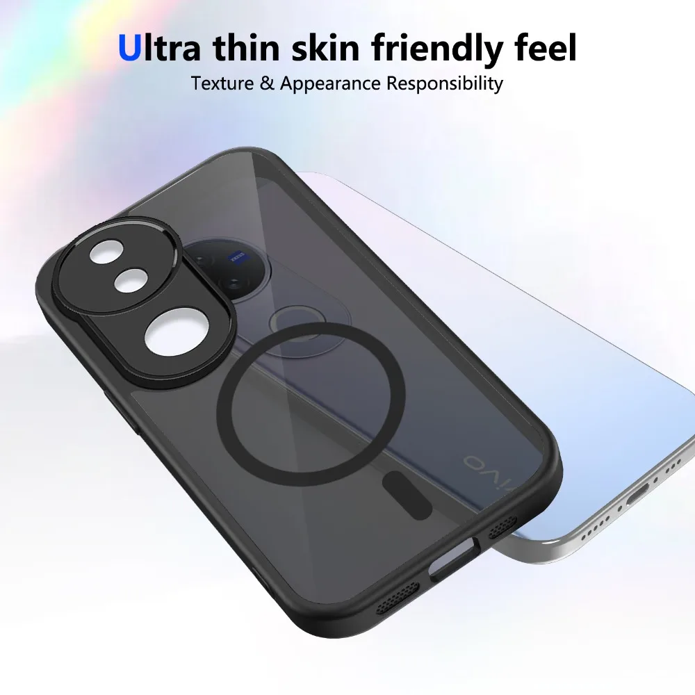 Magnetic Wireless Charging Translucent Shockproof Phone Cover