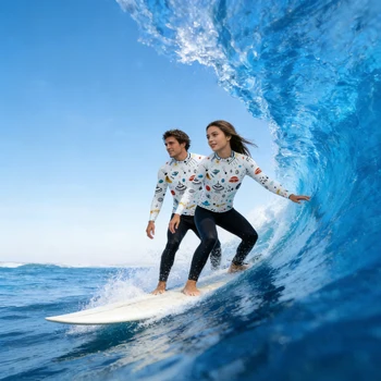 High Quality Breathable Quick Dry Surfing Suit, Moisture Wicking Long Sleeve Rashguard for Men Women, Ideal for Sea Surfing Beac 1