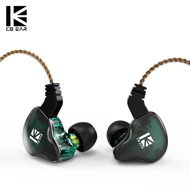 

KBEAR KS2 1DD+1BA In Ear Wired Best HiFi IEMs Earphone Hybrid Driver Monitor Earbuds Headphone with Mic Detachable Audio Cable