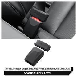 Premium Car Seat Belt Buckle Protective Cover - Auto Accessories (Black 2pcs)