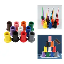  Montessori 11 Colored Pencil Holder Toddler Preschool Learning Activities Pencil Pot Holder Preschool Educational Toy 