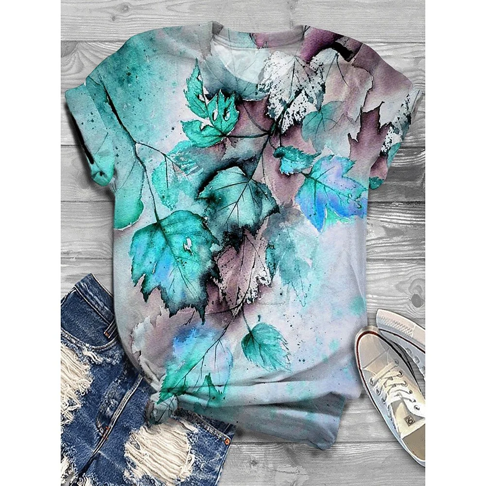 

Women's T-Shirts Cartoon Characters 3d Print Rose T-Shirt Harajuku Casual Short Sleeve Top Tee O Neck Oversized Female Clothing