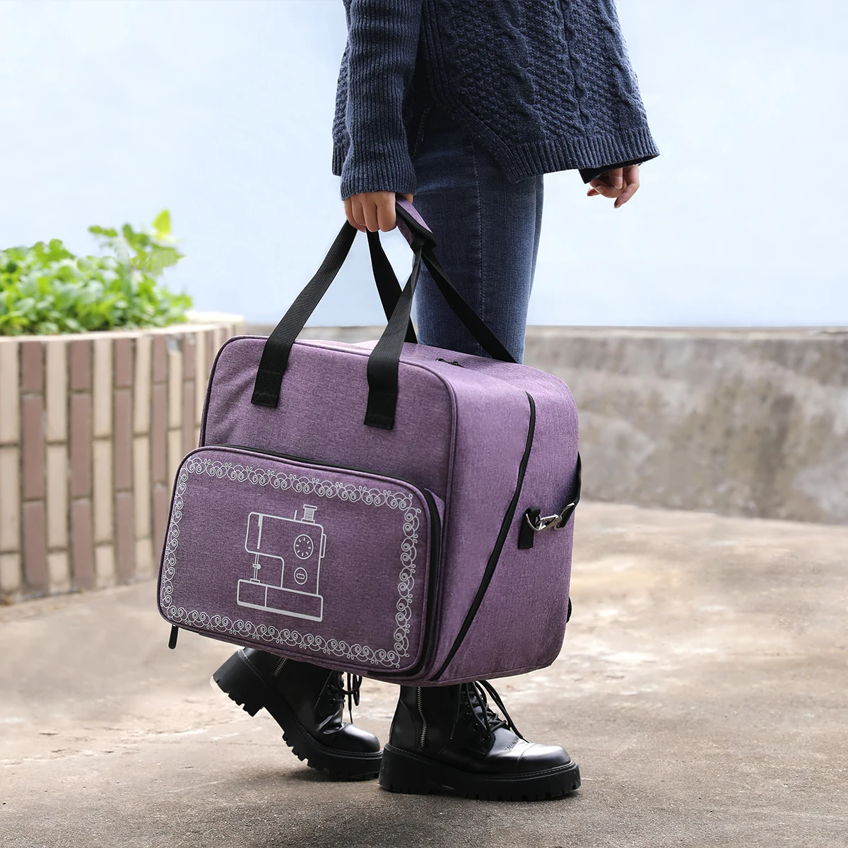 600D Oxford Fabric Handheld Storage Bag Small Sewing Machine Organizer Bag Factory Direct Supply