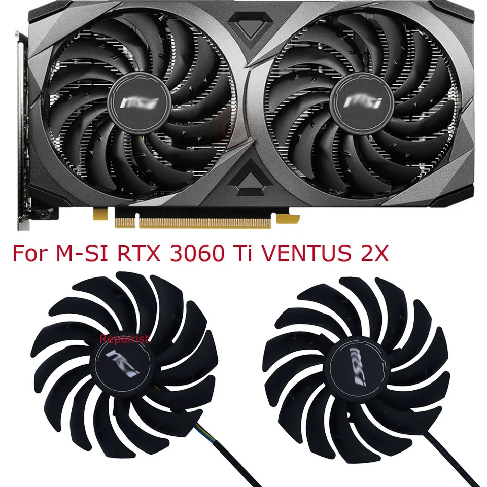 Ventilateur de carte vidéo pour MSI GeForce RTX 3070 3060 3060Ti VENTUS 2X OC 95MM PLD10010S12HH RTX3060 RTX3070 RTX3060Ti, ventilateur de reoidissement GPU  7