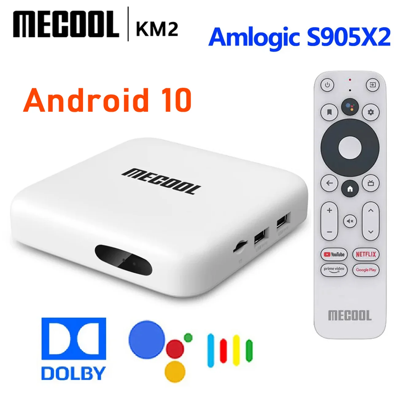 Mecool Km2 Android 10 Smart Tv Box 2gb 8gb Netflix 4k & Google