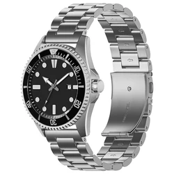Elegant Stainless Steel Watch Band Bracelet | Solid Metal Wristband Replacement Strap | Includes Adjustment Tool - 18mm (Silver)