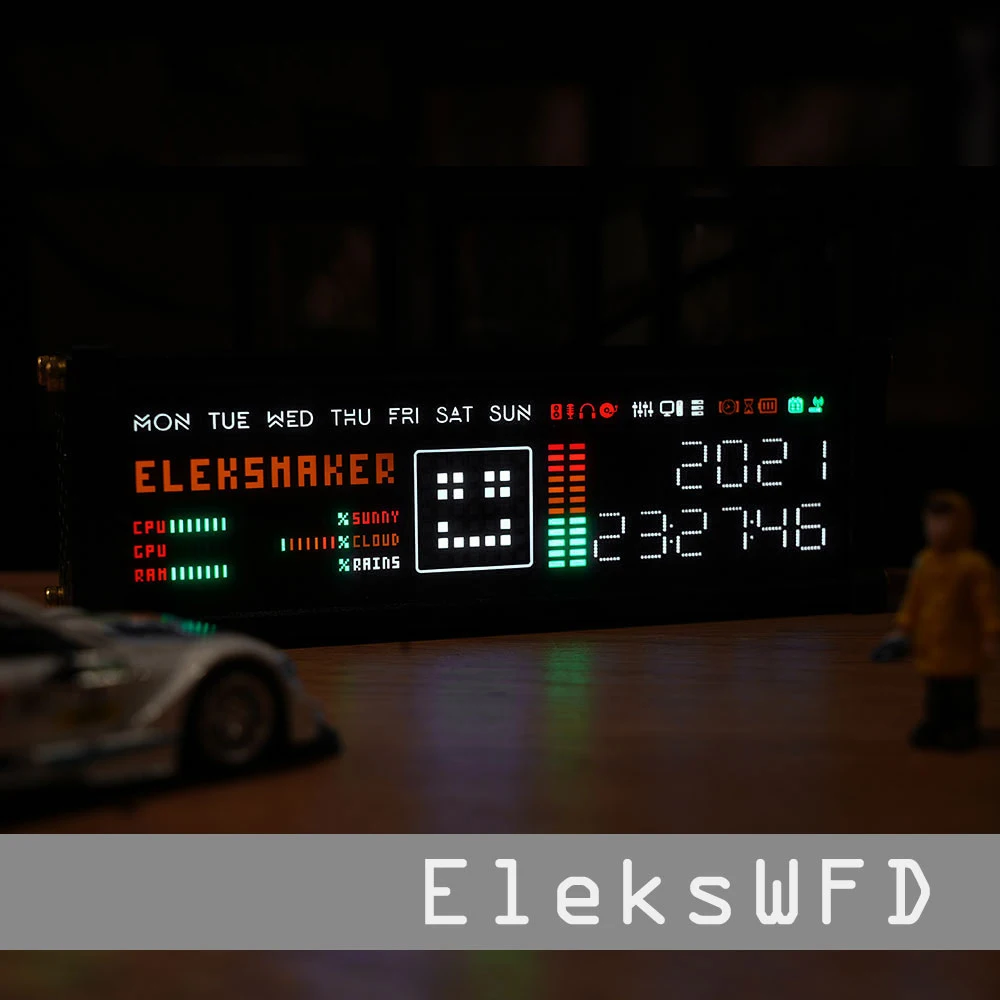 

Креативные настольные Ретро электронные псевдофлуоресцентные трубчатые часы точечная матрица кибер подарок