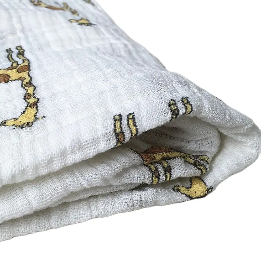 [Sigzagor]120cmX120cm Multifunctional Muslin Cotton Soft Newborn Baby Bath Towel Swaddle Blankets Wrap