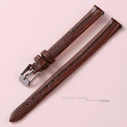 Elegant Slim Leather Strap - Premium Soft Cowhide Women's Watch Band - 16mm (Brown)