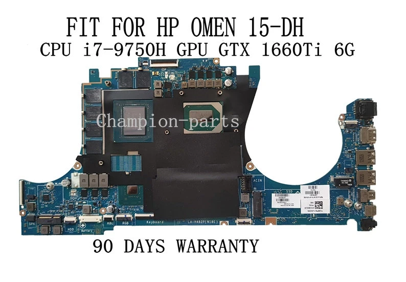 patrouille Prominent Schotel Fast Shipping For Hp Omen 15-dh Laptop Motherboard L59764-001 L59764-601 I7- 9750h Gtx 1660ti 6g Fpc54 La-h482p 90 Days Warranty - Laptop Motherboard -  AliExpress