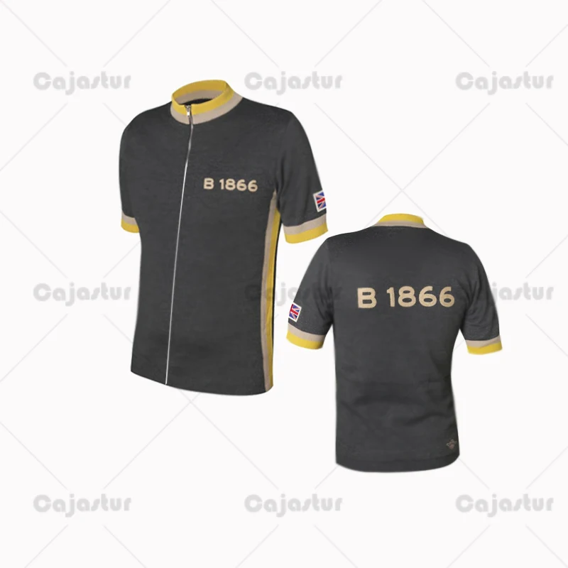 England Brooks 1866 Retro Cycling Jersey Men Short Sleeve Cycling Tops Mtb Ropa Ciclismo Classic Bike Wear Clothing