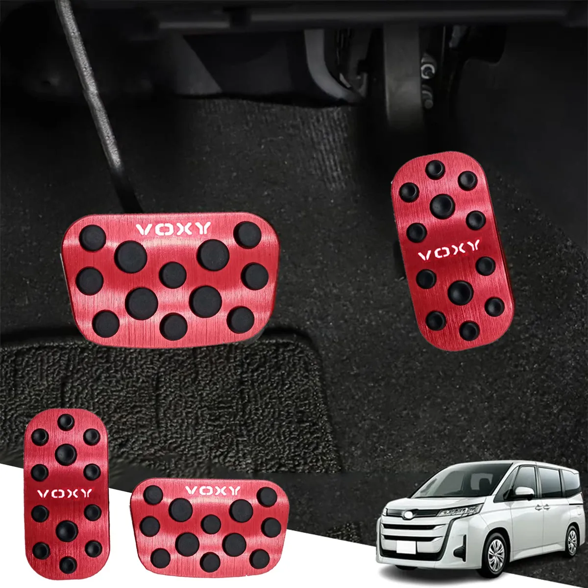 Car Foot Pedal Pads Cover for Toyota Voxy 90 Series