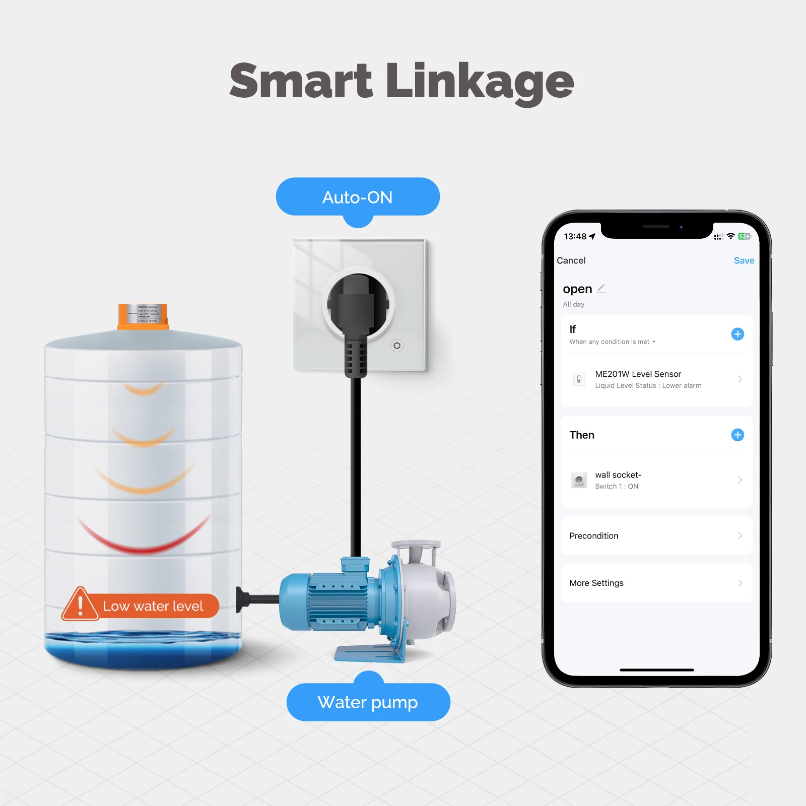 MOES Tuya Smart WiFi/Zigbee Sensore di livello del liquido ad ultrasuoni Monitor del serbatoio dell'acqua Notifica allarme APP Telecomando con in tempo reale - immagine 5