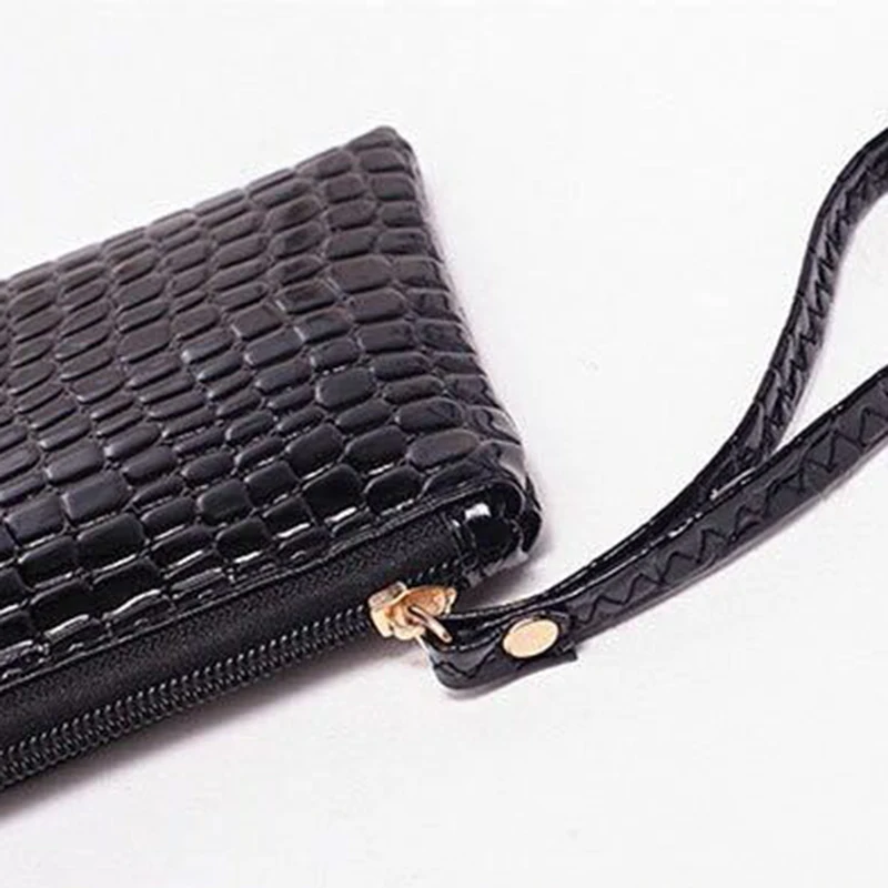 Elegant Women's PU Leather Wallet – Fashionable Wristlet Handbag & Long Clutch with Zipper Coin Purse and Card Holder