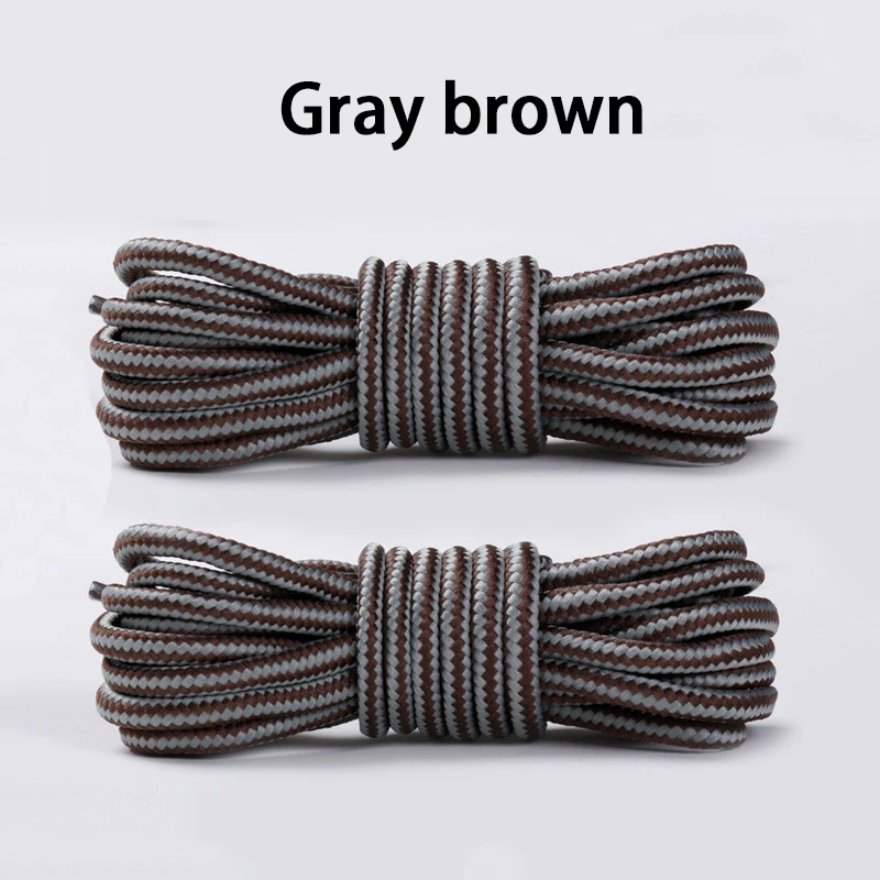 Durable Heavy-Duty Round Boot Laces - 2 Pairs for Hiking, Work, and Outdoor Sports