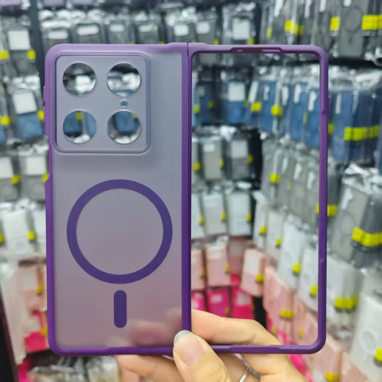 Matte Clear Magnetic Case with Skin Feel and Lens Protection