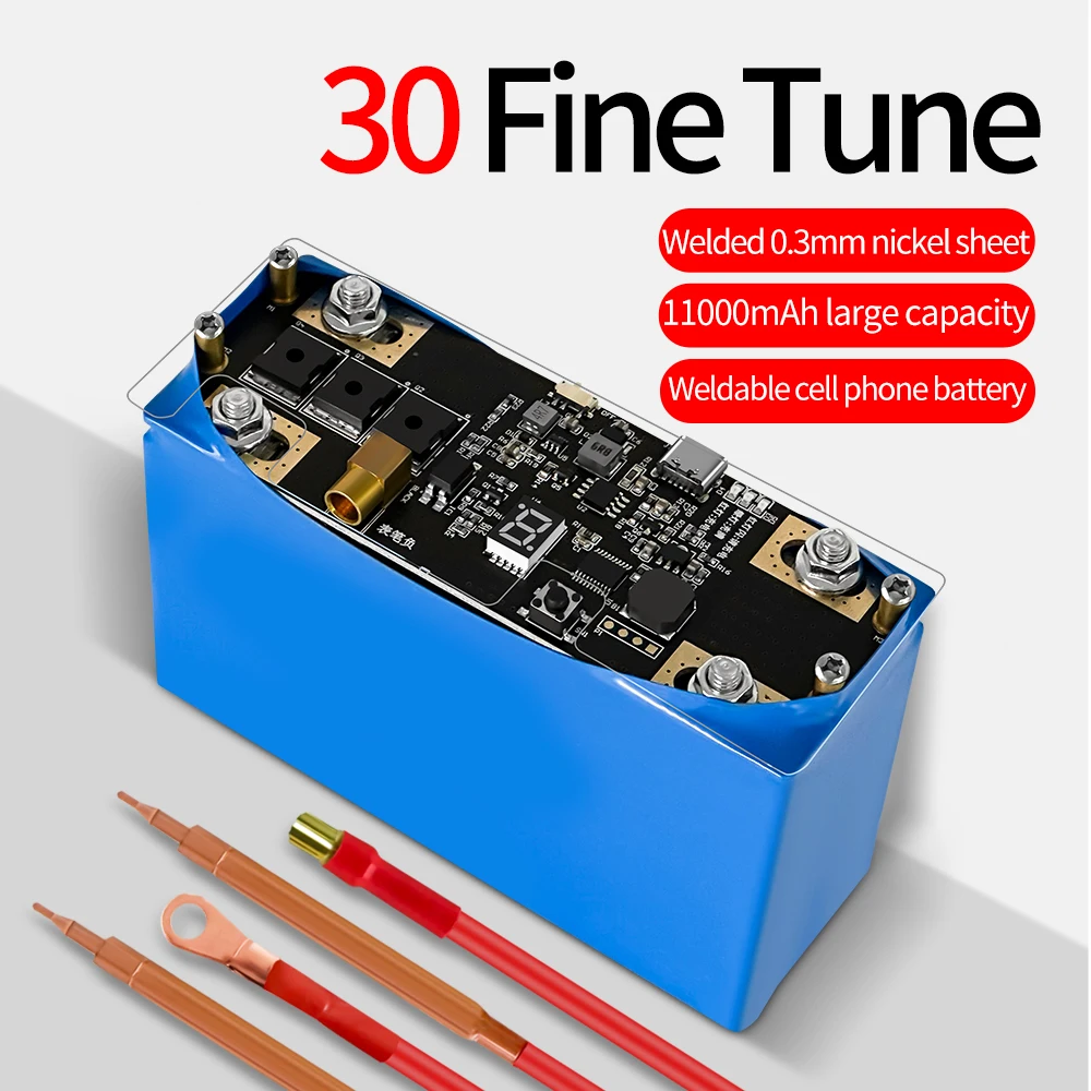휴대용 조정 가능한 스폿 용접기 DIY 키트, 니켈 시트 18650 리튬 배터리 용접용, 11000mAh, 0.1 0.3mm AliExpress