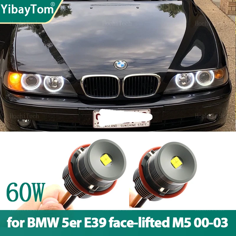 

White LED Car Angel Eyes Marker Lights Bulbs error free For BMW 5 series E39 M5 face-lifted 520i 525i 528i 530i 535i 2000-2003