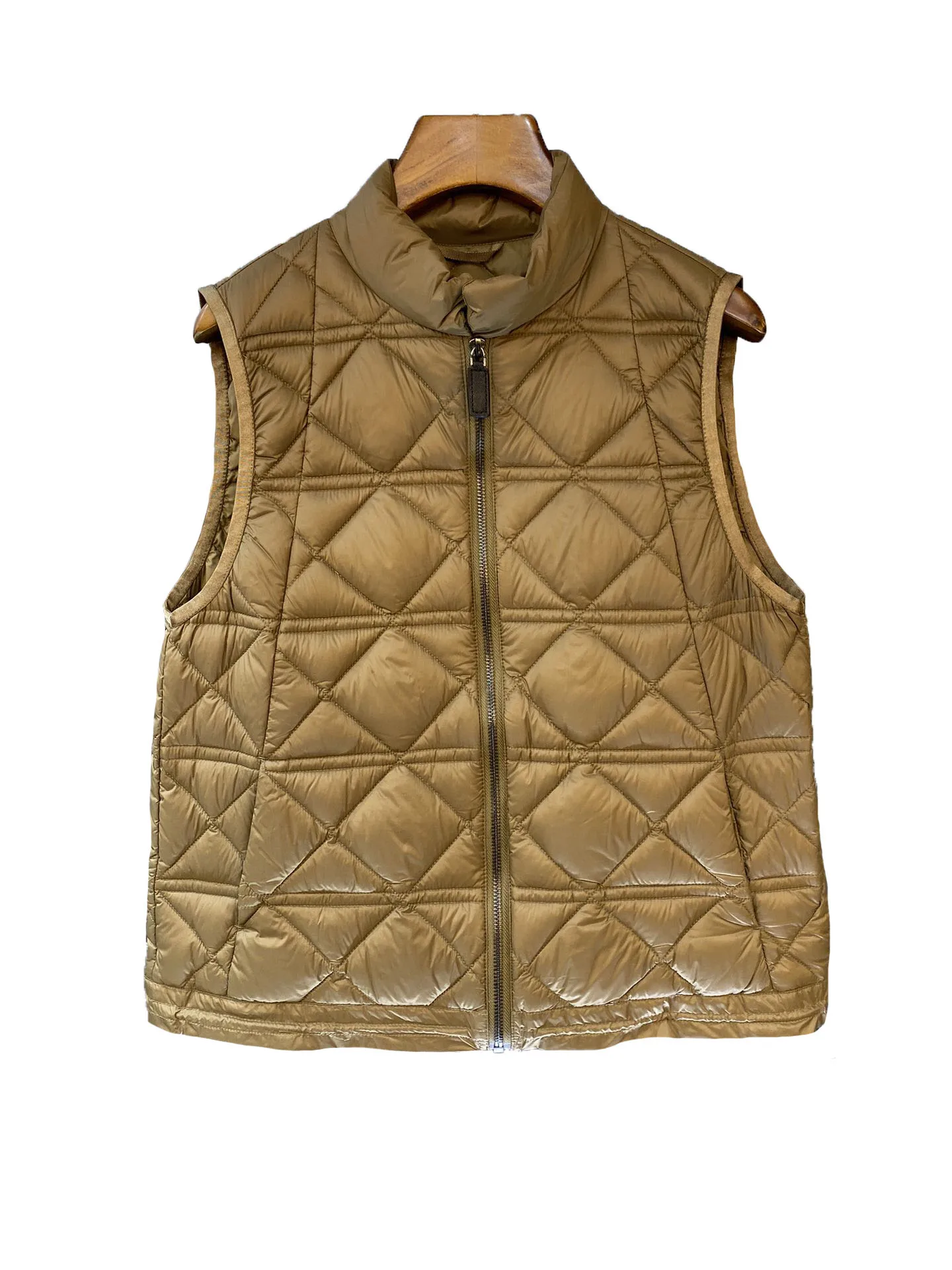 

Vest jacket short round neck loose shape zipper design warm and comfortable 2023 winter new 1124