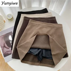 Skirts Women Pure A-line Sexy Prevalent Daily Minimalist Ulzzang Fall Basic Preppy Street Style BF Newest Above Knee Ins Clothes