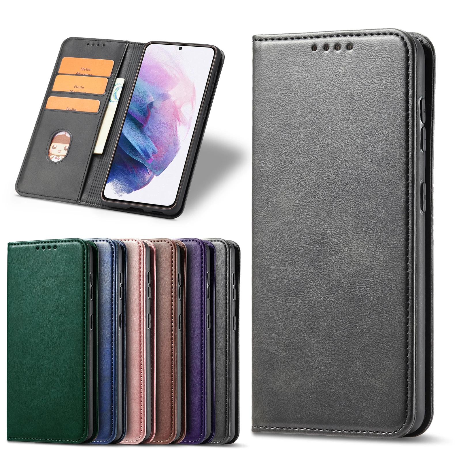 Magnetic Flip Cover Leather Phone Case