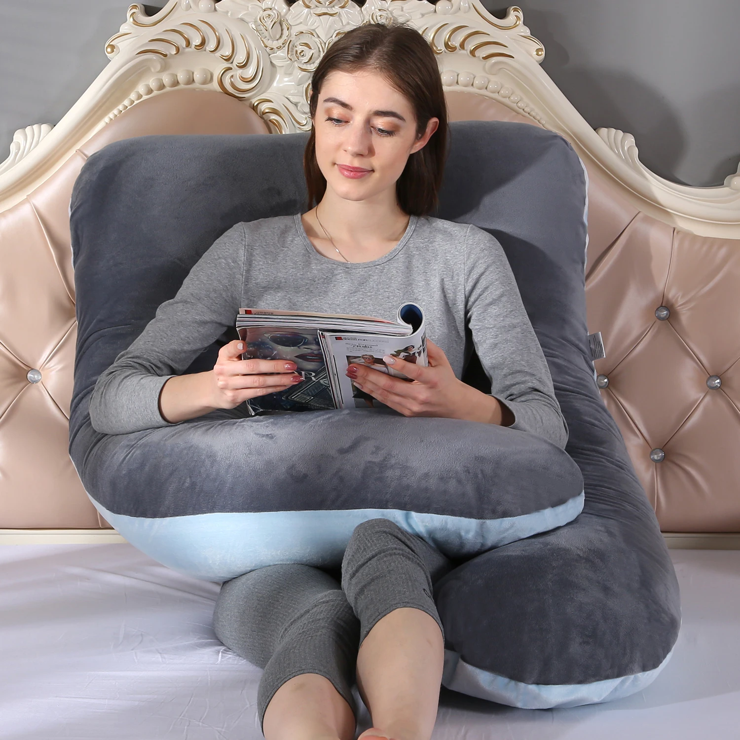 U-Shaped Pregnancy Support Pillow Cushion Full Body Pillow/ Pillowcase PICK 