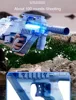 2024 AUG P90 Electric Water Gun Cool Light Spray Gun Fully Automatic Summer Beach Pool Children Outdoor Fun Toy For Kids Adult 5