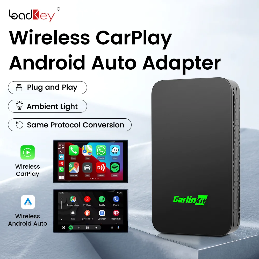 2023 LoadKey CarlinKit 5.0 2Air Apple Car Play Wireless Adapter Wired  Android Auto to Wireless Connected CarPlay Dongle For Audi - Dizer-Box