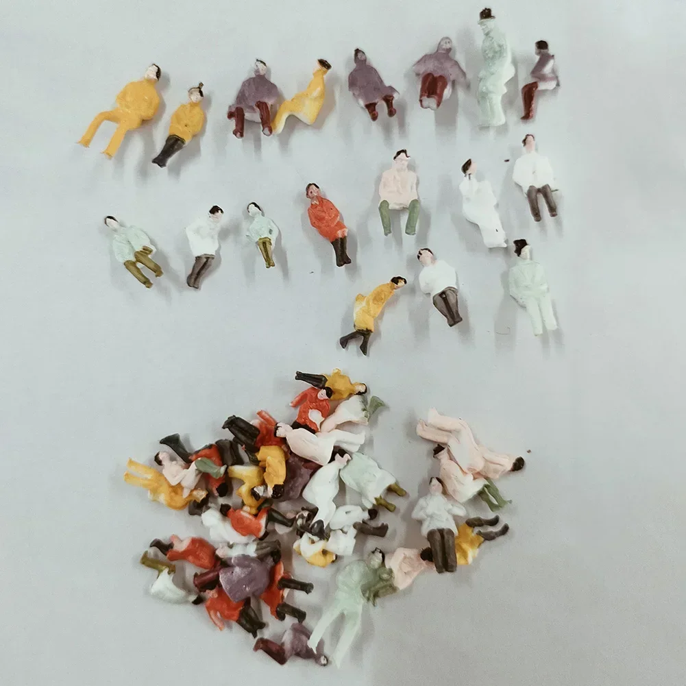 120pcs N Scale 1:87 All Seated Passenger People Sitting Figures 6 Different Poses Passengers Model Train Layout DIY Decoration 6