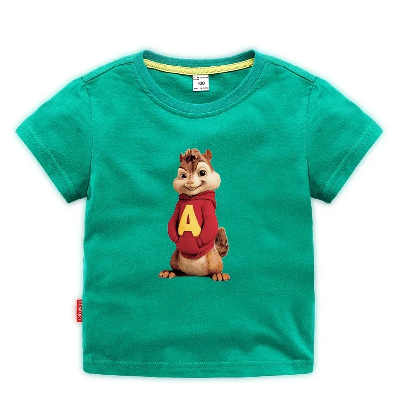 Potdemiel Summer Kids T Shirts Baby Boys Short Sleeve T-shirts Alvin and The Chipmunks Tee Children Clothes Costume Kids Shirts 2