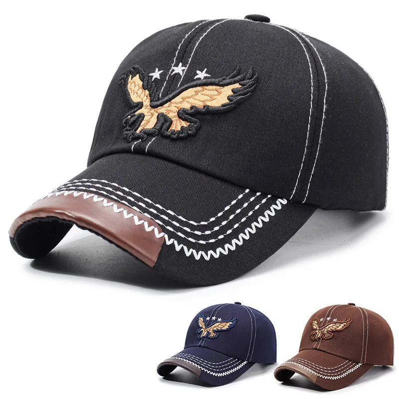 Stylish Four-Season Eagle Embroidery Baseball Cap