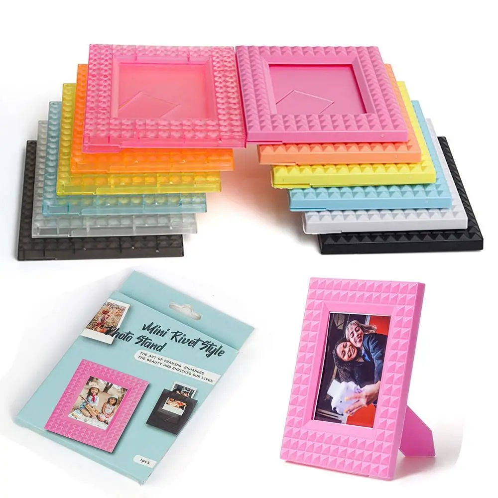 Desktop Decor Instant Camera Photo Frame Rivet Stamp 3 Pollici Picture Holder Scrapbook Verticale Per Polaroid/Fujifilm Instax