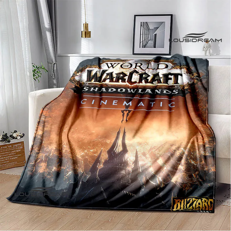 Game World of Warcraft Printed Blanket Kids Warm Blanket Flannel Soft and Comfortable Blanket Home travel blanket birthday gift 6