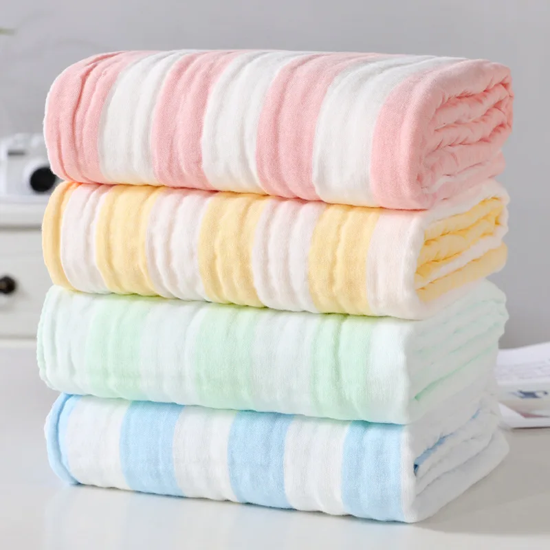

Baby gauze child quilt baby cotton bath towel 110*110 high density wash towelling quilt