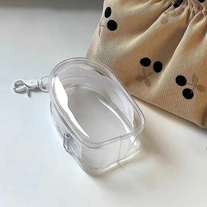 Bolsa de cosméticos transparente para mujer, neceser de PVC con