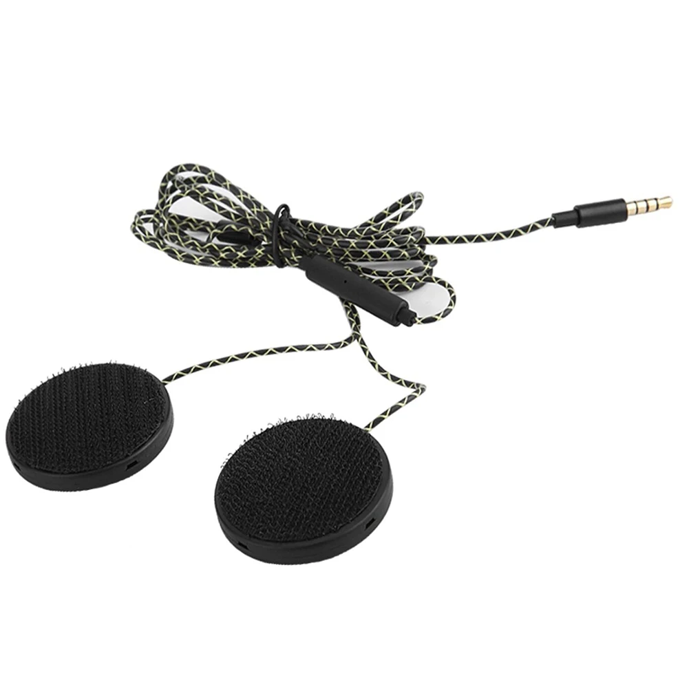 무료 통화 헬멧 헤드셋, MP3 컴퓨터 장비용, TPE 블랙 케이블 길이 1.2m 직경 3.5mm, 1pc