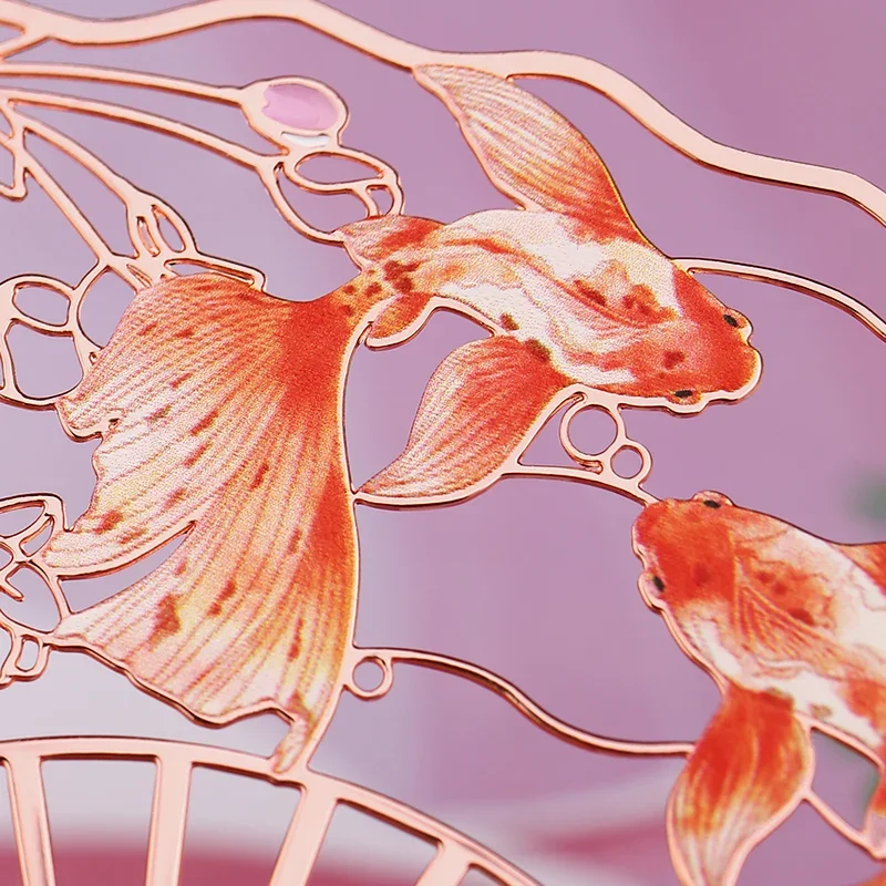 Pisces Begonia-Chinese Wind Forbidden City, Cultural and Creative Bookmark, Small Souvenir for Girlfriends, Home Decoration, 1Pc