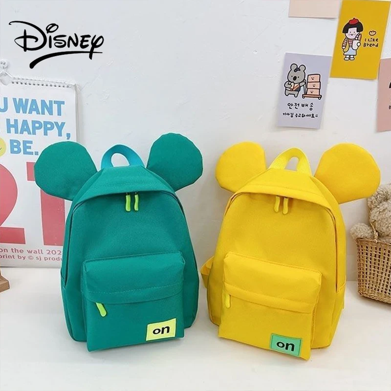 

Школьный рюкзак для девочек, модный брендовый вместительный рюкзак с изображением Диснея Микки Мауса Для детей дошкольного возраста