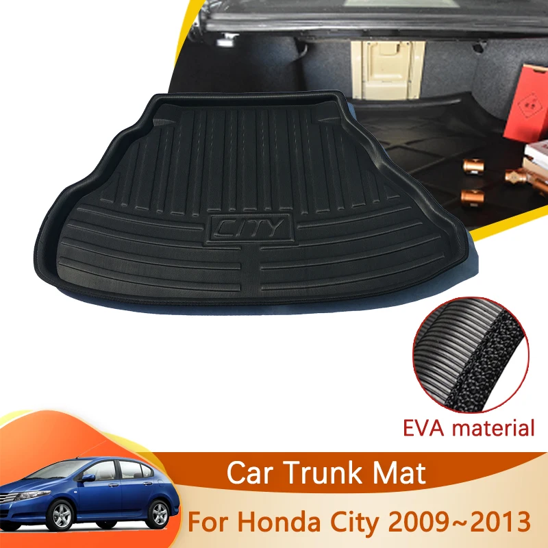 

Аксессуары для Honda City GM2 GM3 2009 2010 2011 2012 2013 2014, коврик для багажника, напольный лоток, Водонепроницаемая подкладка, фотодетали