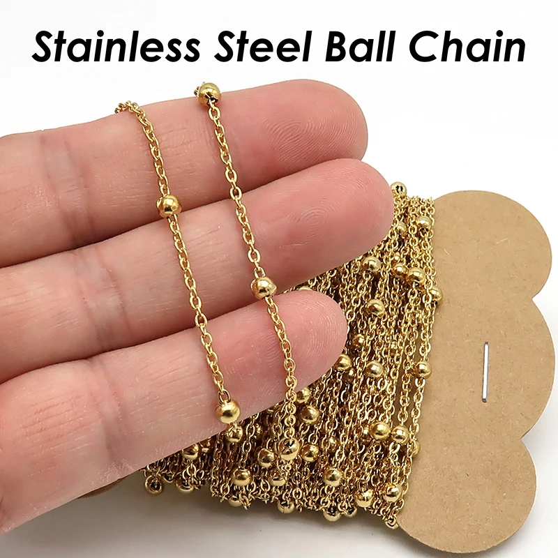 Big Stainless Steel Ball Chain 4mm - 10 feet