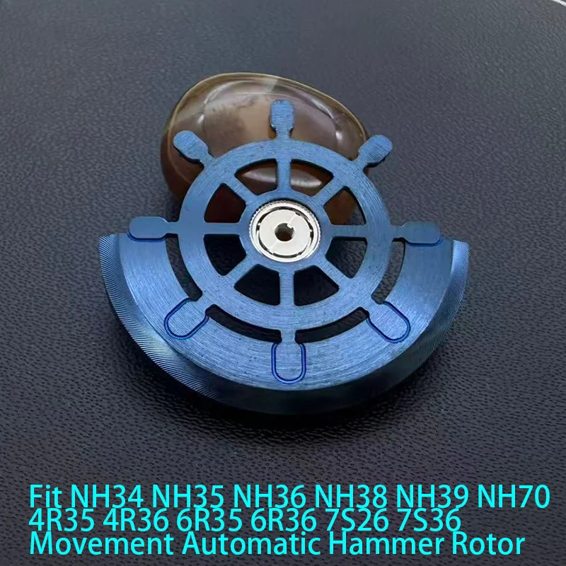 Customized Automatic Hammer Rose Gold Black Blue Silver Gold Watch Rotor Parts