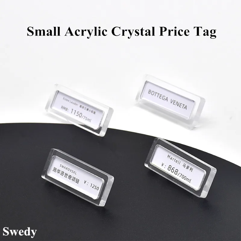 50x20mm Mini Sign Display Holder Table Mini Acrylic Name Tag Holder Stand Clear Price Label Card Sign Holder Stand 30x30mm small counter top clear acrylic price card tag label stand mini sign holder display stand