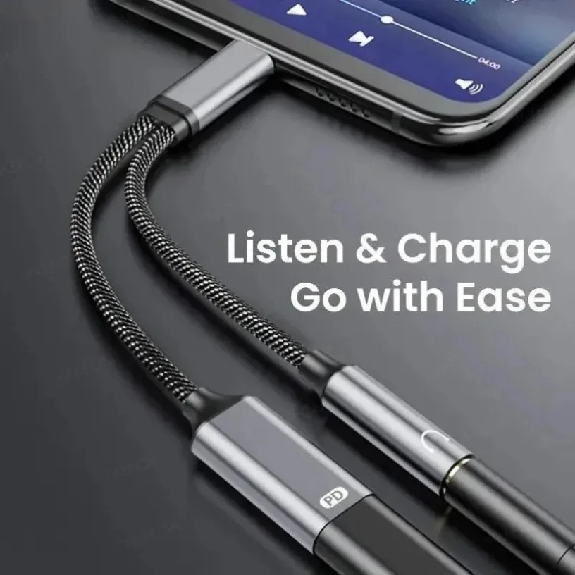 Type-C-AUX ̺  Type-C 3.5mm AUX ̾ ȯ DAC Ĩ PD 60W      ī