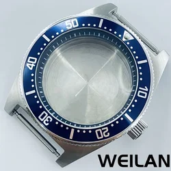 Silver Stainless Steel Watch Case with Multi - Colored Ring Options (Blue)