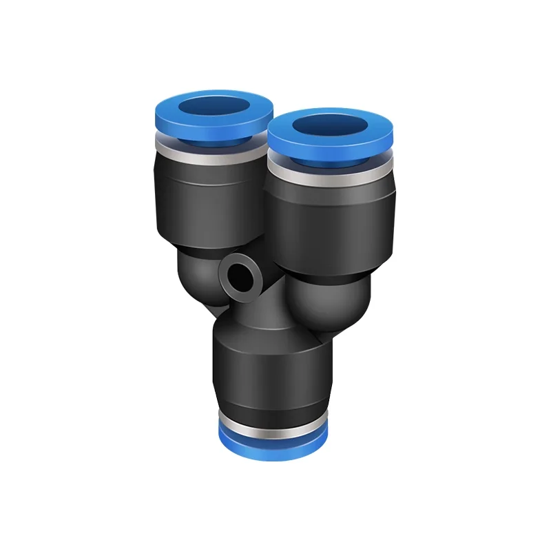 4mm-16mm Hose Tube Union Y Type One Touch Air Pneumatic Push In Quick Pipe Fitting Reducer Pipe Fitting Hose Pipe Fitting 5PCS
