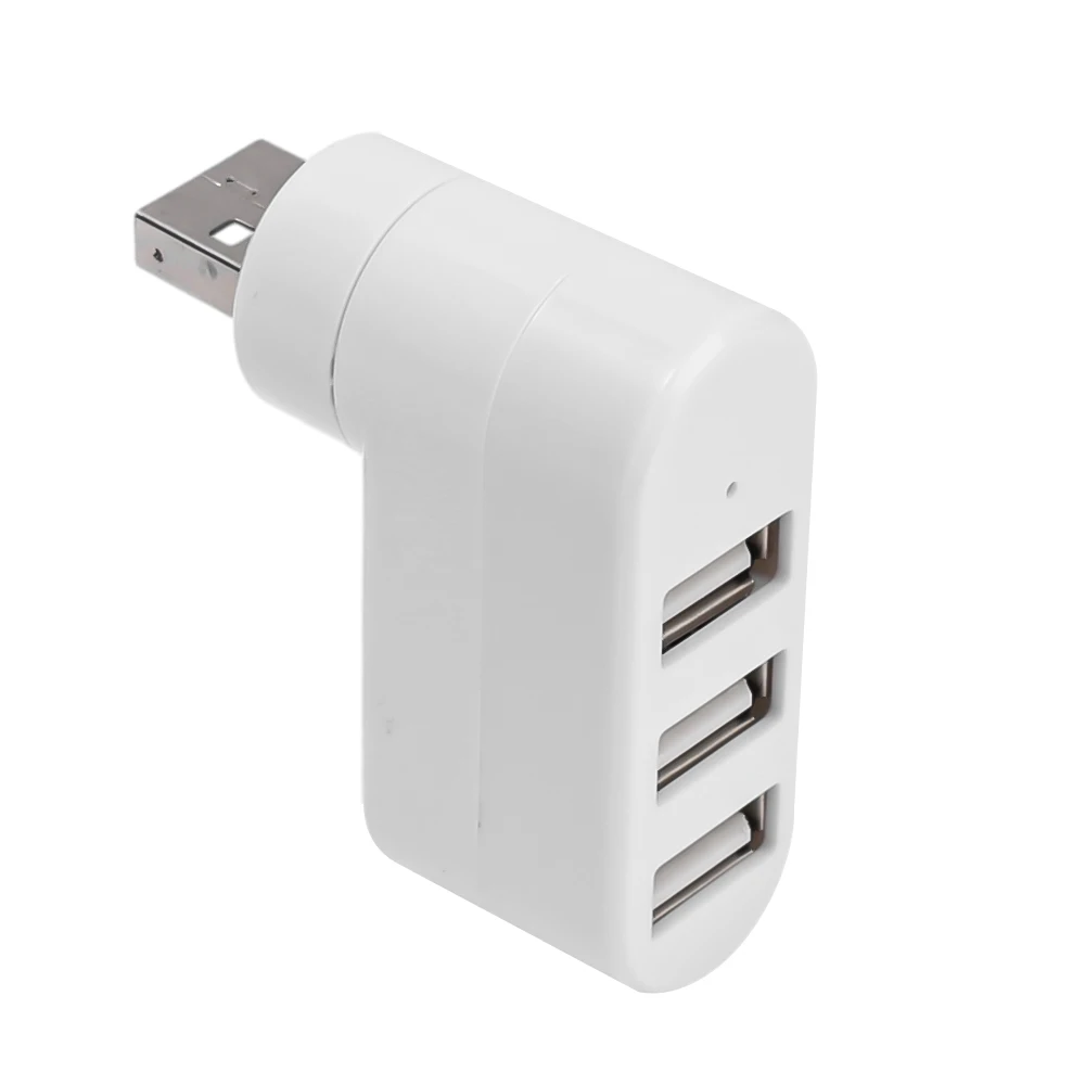 4 יציאות USB Extender 180 °   רכזת USB מסתובבת עם חיבור USB3.0 ו-Type C להעברת נתונים, מפצל ומאריך למחשב נייד, רכב וטאבלט
