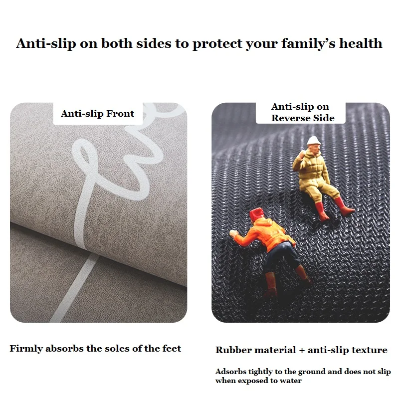 JFLEGAL Bathroom Mat Super Absorbent Non Slip Diatom Mud Bath Mats Balcony Porch Mat Kitchen Washable Entry Rug 60x90cm