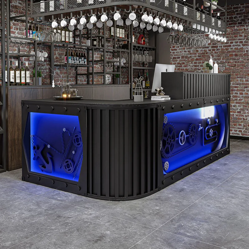 Retro Industrial Style Checkout Page Store Restaurant Reception Desk Bar Table Bar Corner Milk Tea Shop Counter Simple