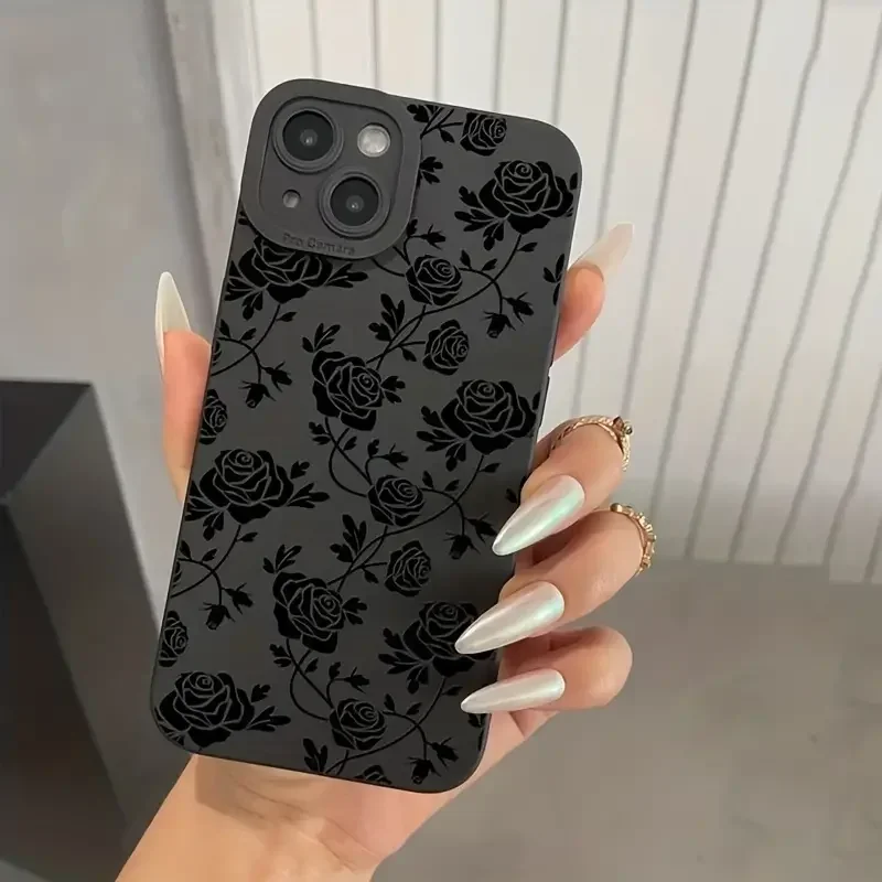 Gothic Black Soft Silicone Phone Case